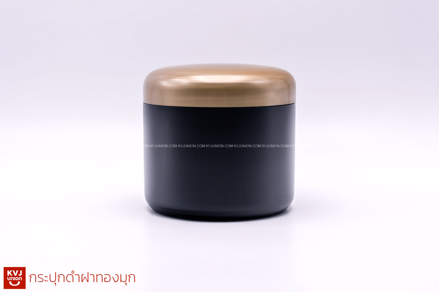 กระปุกดำฝาทองมุก